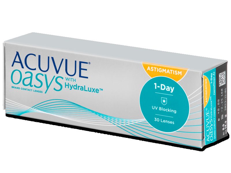 ACUVUE OASYS® 1-Day with HydraLuxe™ for ASTIGMATISM 30 LENS BOX
